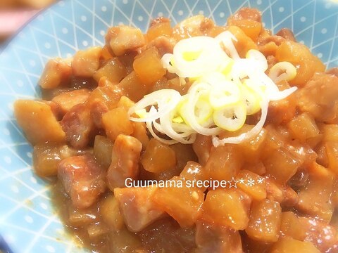 フライパンで簡単♡大根と豚バラブロックの炒め煮